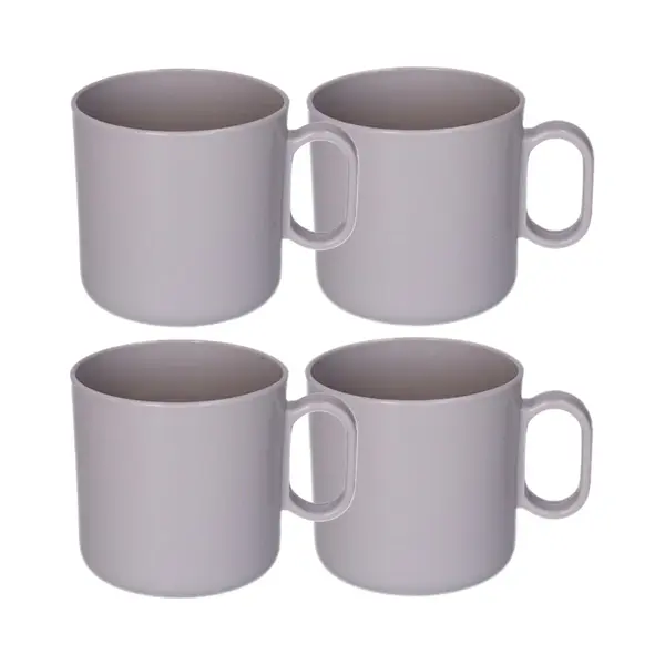 Plasticforte Onbreekbare Drinkbekers - 6x - Kunststof - 320 Ml - Taupe - Kinderen - Camping - Mokken thumbnail