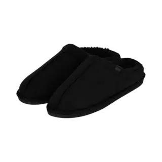 Apollo Heren Sloffen - Zwart - Suede Buitenkant - Met Wol - Instap - Pantoffels 43-44