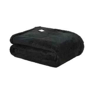 DoubleDry Teddy Fleece Deken - Ultrazacht - 130x170 Cm - Zwart