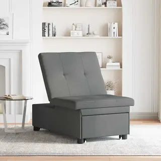 Sofa Bett Dunkelgrau 194 X 67 X 37 Cm Stoff Vidaxl