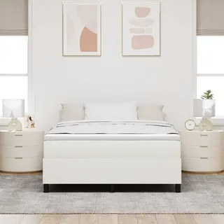 VidaXL Plattformbettgestell Creme 140 X 200 Cm Cordstoff