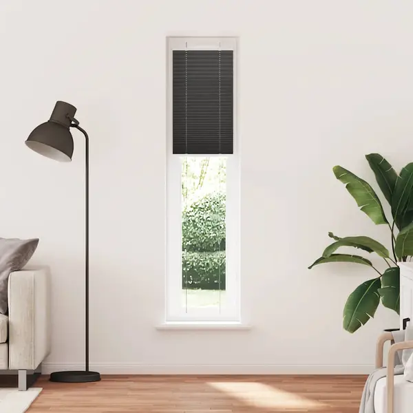 Plissee Schwarz 40x200 Cm Stoffbreite 39, 4 Cm Polyester Vidaxl thumbnail
