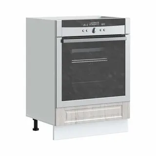 VidaXL Porto Oven Cabinet - Engineered Wood, Grey Sonoma, 60x46x81.5 Cm - Kitchen Storage Unit With Adjustable Feet & Ample Storage