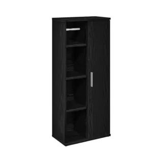 VidaXL Badkamerkast Met Rolhouder 39x22x90 Cm Zwart