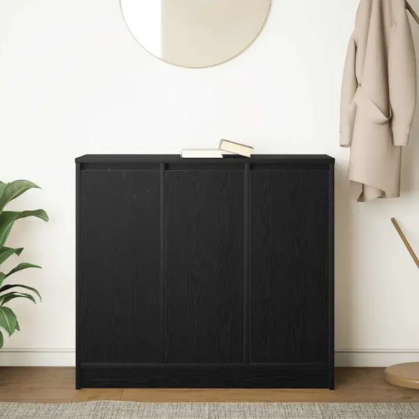 VidaXL Sideboard Schwarz Eichen-Optik 85x34x76 Cm Holzwerkstoff thumbnail