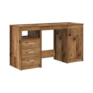 Schreibtisch Mit Unterschrank Altholz Holzwerkstoff Vidaxl