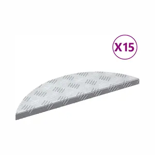 Aluminium Treppenstufen 15 Stück Rutschsicher 60x18 Cm - Vidaxl