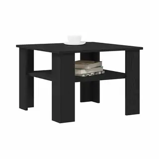 VidaXL Coffee Table Black Oak 60 X 60 X 42 Cm Engineered Wood, Modern Coffee Table, Contemporary Design, Durable Engineered Wood, Sleek Finish,