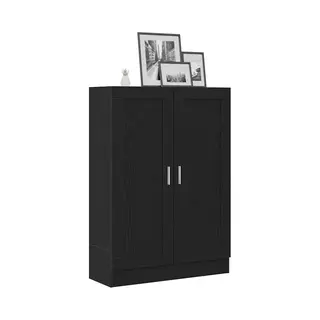 VidaXL Boekenkast Zwart Eiken 82, 5 X 30, 5 X 115 Cm Bewerkt Hout