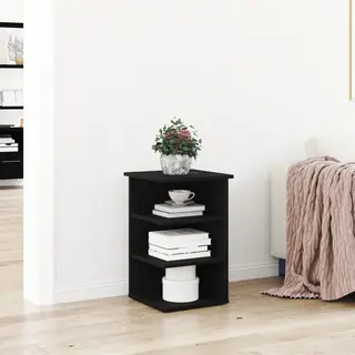 VidaXL Seitenschrank Schwarz Eichen-Optik 35 X 35 X 55 Cm