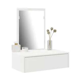 VidaXL Schminktisch Mit Schubladen Weiß 60 X 40 X 70 Cm Holzwerkstoff