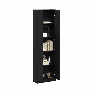 VidaXL Kleiderschrank Mit Regal Schwarz Eichen-Optik 55 X 25 X 189 Cm