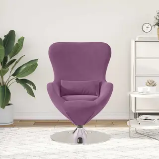 Eiersessel Lila 63 X 73 X 90 Cm Samt Vidaxl