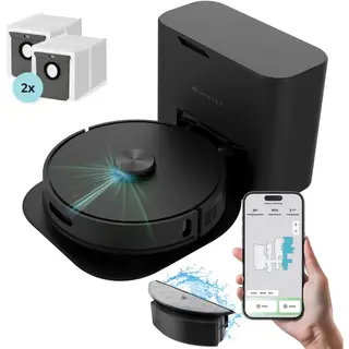 Heevey Robotstofzuiger Met Dweilfunctie - Automatisch Leegstation - Vacuum Cleaner - Dweilrobot - Huisdieren - 7000PA Zuigkracht - Lds Lasernavigatie