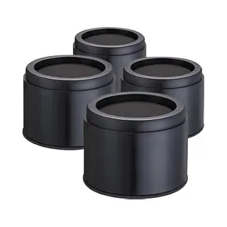 JustValue Meubelverhoger Set - Verstelbaar - Rond - Stoelverhogers - Bedklossen - Tafelverhogers - 8 Cm - Max. 4535 Kg Per Poot - Modern Zwart Design