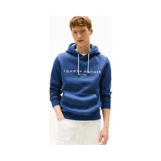 Tommy Hilfiger - Heren Hoodies Logo Hoodie - Blauw - Maat Xl