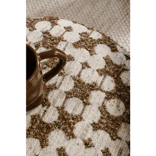 Indore Home - Saar - Poef - Ottomaans - Opbergruimte - Bruin - Beige