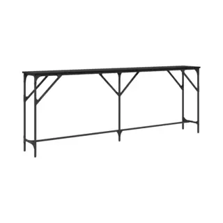 VidaXL Konsolentisch Schwarz Eichen-Optik 200 X 29 X 75 Cm, Wohnzimmer Konsole, Rechteckig, Industriell, Moderner Akzent, Praktische Aufbewahrung,