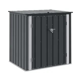 VidaXL Gartenlagerbox Schwarz 101, 5 X 82 X 100 Cm Stahl