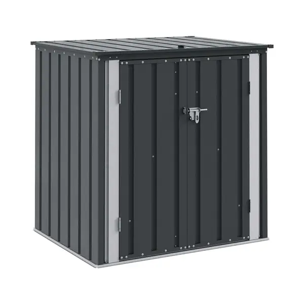 VidaXL Gartenlagerbox Schwarz 101, 5 X 82 X 100 Cm Stahl thumbnail