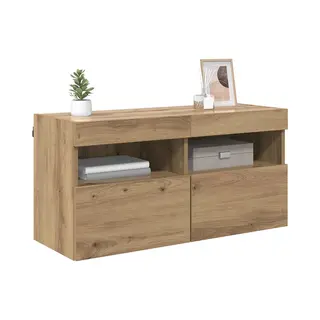 VidaXL Tv Wandkast Artisan Eiken 80 X 30 X 40 Cm Bewerkt Hout