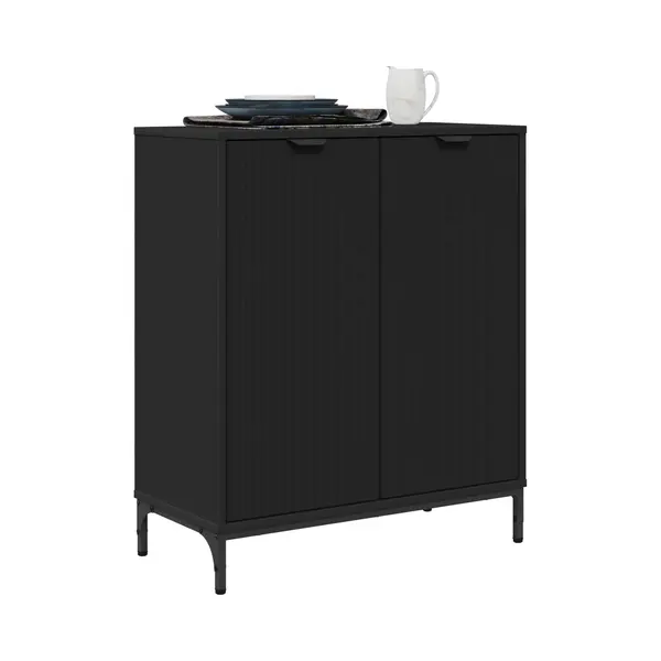 VidaXL Sideboard Schwarz 69, 5 X 33 X 82 Cm Holzwerkstoff thumbnail