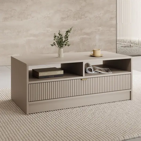 Meubella - Salontafel Tavares - Beige - 100 Cm thumbnail