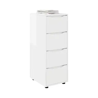 Aufbewahrungsschrank Hochglanz Weiß 40 X 48 X 105 Cm Vidaxl