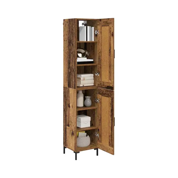 VidaXL Highboard Altholz 34, 5 X 34 X 180 Cm Holzwerkstoff thumbnail