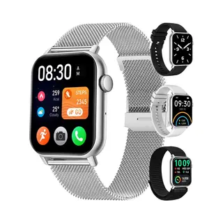 Siltcon® Smartwatch Dames Pro - Smartwatch Heren Pro - Sporthorloge Dames & Heren - Stappenteller Horloge - Hartslagmeter – Bloeddrukmeter -