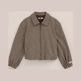 We Fashion Meisjes Oversized Jersey Bomberjack Met Ruit