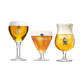 Leffe Bierglazen Cadeau Set - 3 Stuks - Set Met Verschillende Bierglazen - Perfect Voor Proeven Van Diverse Biersoorten - Vaatwasserbestendig - Helder