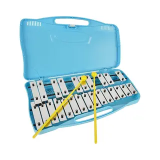 Angel Klokkenspel 25 Tonig - In Kunststof Koffertje - Inclusief 2 Drumstokjes En Gekleurde Toonplaten.