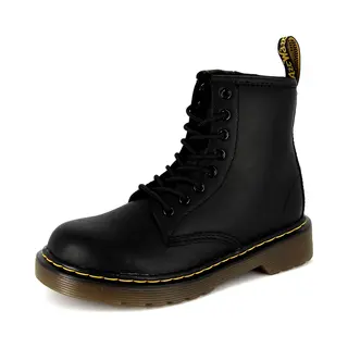 Girl's Dr Martens Kids 1460 Softy T Leather Lace Up Boots In Black - Size, 11
