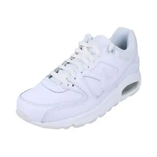 Nike Air Max Command Leren Sneakers Voor Heren, Wit Metallic Zilver Wit, 41 Eu