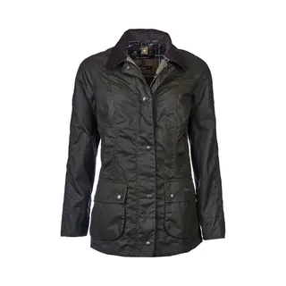 Barbour Damen Wachsjacke Classic Beadnell Olive Grün - 42
