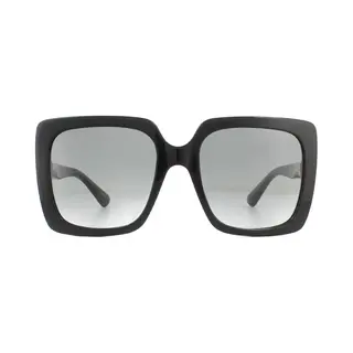 Gucci Womens GG0418S Sunglasses, Black-Black-Grey, 54