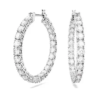 Swarovski 5647715 earring Clip-on earrings Metal Silver, White