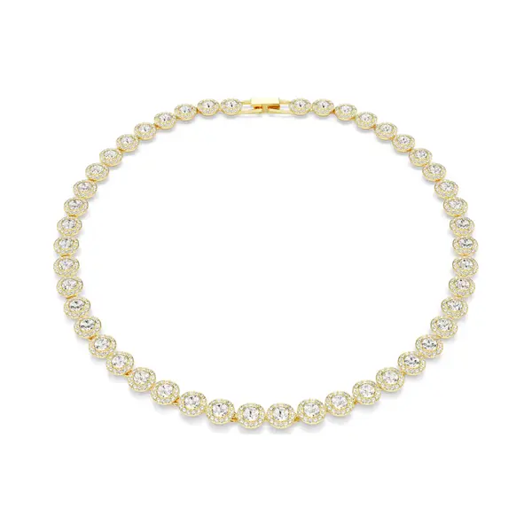Swarovski Una Angelic Tennis Necklace, Round Cut, White, Gold-tone Plated thumbnail