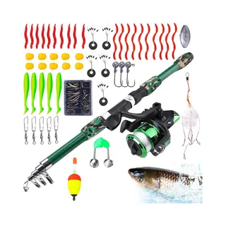 Vishengel Set Voor Kinder - 1.8m Telescopisch - Glasvezel - Compleet
