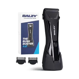 Balzy® BushBuster® 4.0 Bodygroomer Mannen – Waterdichte Schaamhaar Trimmer – Veilig Scheerapparaat Voor Schaamstreek, Lichaam En Ballen – Body
