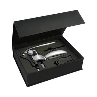 Kurkentrekker De Luxe - Flessenopener - Wijnopener - Hoogwaardig Aluminium - 3 Delig - Geschenkdoos - Giftset - Cadeau