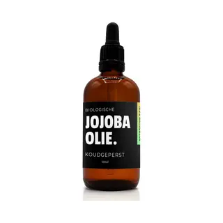 Natuurbazen Jojoba Olie – 100% Biologisch, Puur & Koudgeperst – 100ml In Donkere Glazen Fles Met Pomp –Jojoba Olie Als Gezichtsolie, Haarolie &