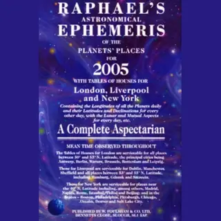 W Foulsham & Co Ltd Raphael's Astronomical Ephemeris Of The Planets 2005
