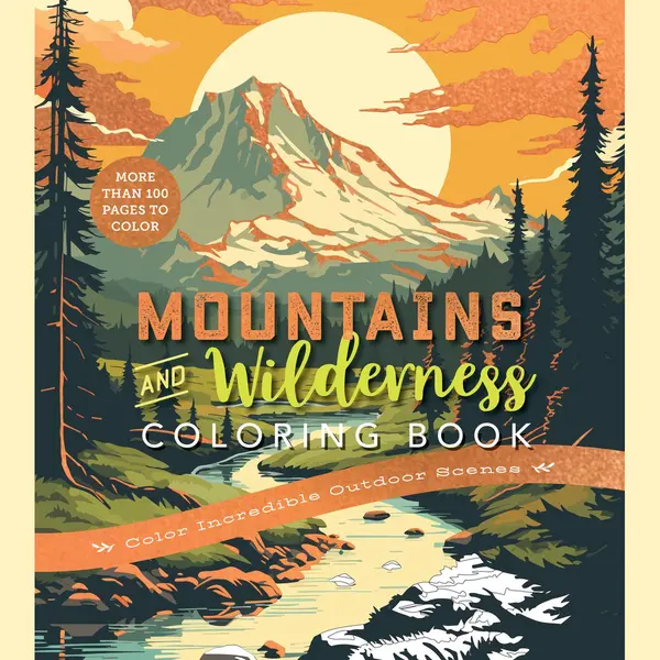 Chartwell Coloring Books- Mountains & Wilderness Coloring Book thumbnail