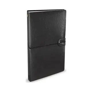 Peter Pauper Notitieboek - Voyager - Leder Cover - Black - Met Koordsluiting - 12x20 Cm