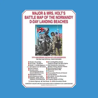 Major Mrs Holt's Battle Map Of The Normandy DDay Landing Beaches Map Holt's Battlefield Guidebooks