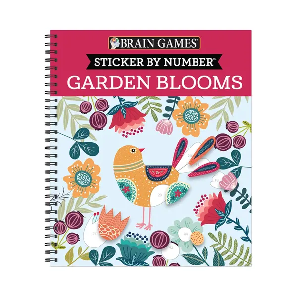 Brain Games - Sticker By Number- Brain Games - Sticker By Number, Garden Blooms thumbnail