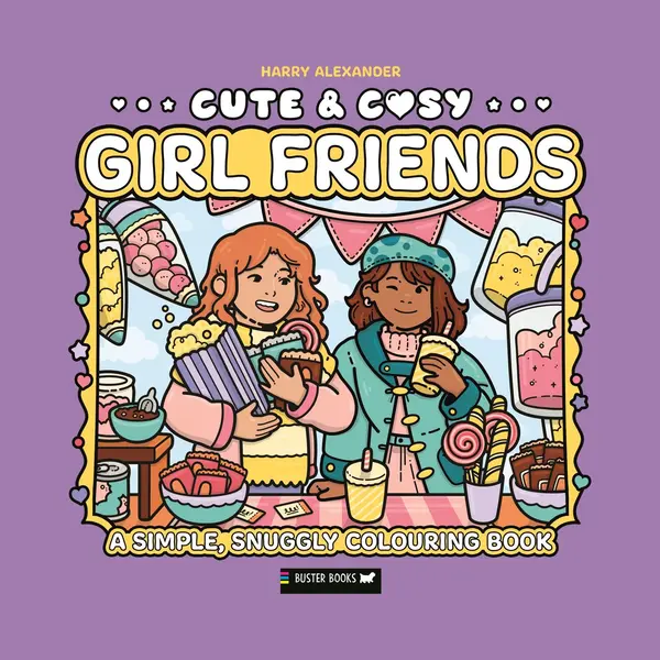 Michael O'Mara Books Ltd Cute & Cosy, Girl Friends , A Simple, Snuggly Colouring Book thumbnail