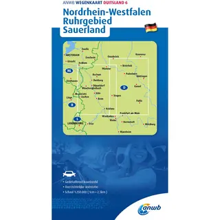 Wegenkaart- North Rhine-Westphalia / Ruhr Area / Sauerland Road Map